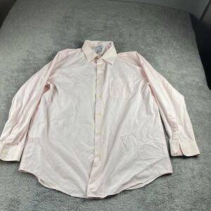 Croft & Barrow Classic Button Up Shirt Mens XL 17-17.5 34/35 Pink Long Sleeve